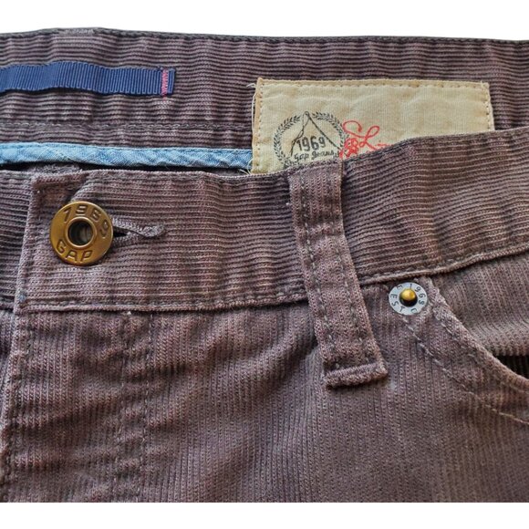 GAP 1969 SZ 14 Limited Edition Corduroy 5 Pocket Bootcut Mid Rise Jeans Brown - Picture 4 of 9